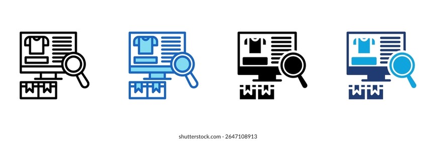 Product Search icon Multi Style Vector Illustration
