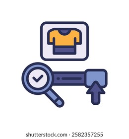 product search icon. vector filled color icon for your website, mobile, presentation, and logo design.