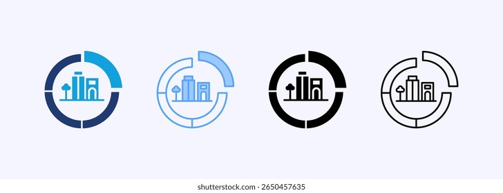 Product Segmentation Icon Set Multiple Style Collection