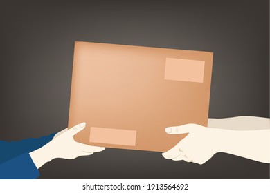 A product was sending to a customer by a delivery boy.