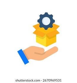 Produktservice Icon flache Vektorgrafik