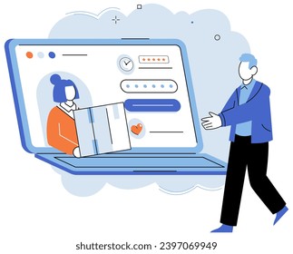 Product to service model. Vector illustration. Interaction with customers provides valuable insights for product and service improvement Organizational structures influence development and delivery