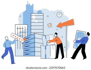 Modelo de producto a servicio. Ilustración vectorial. El espíritu empresarial implica identificar oportunidades para crear y ofrecer productos y servicios innovadores El concepto de producto a servicio explora el cambio