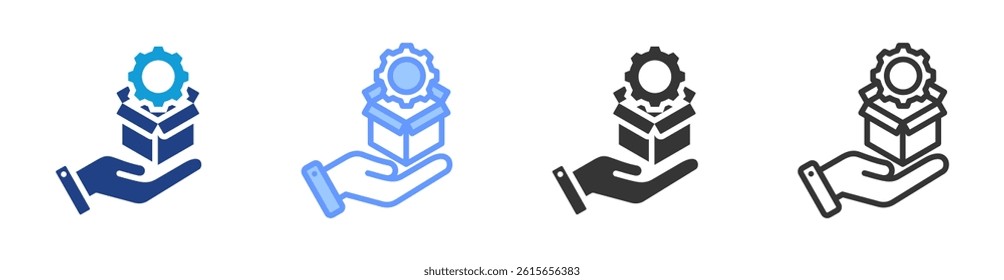 Product Services icon set multiple style collection