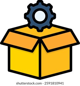 Product Setting Icon Lineal Color Vector Illustration