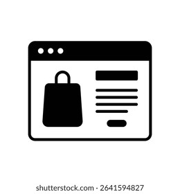 Product showcase icon on online shop website
