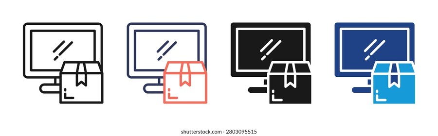 Product Showcase icon set multiple style collection