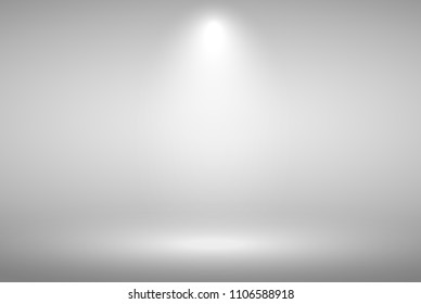 Product Showcase Spotlight Background - Crisp and Clear Infinite Horizon White Floor - Light Scene for Modern Clean Minimalist Design, Widescreen in High Resolution