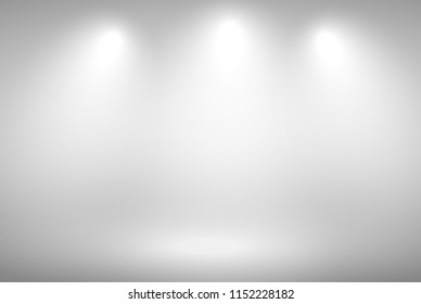 Product Showcase Spotlight Background - Crisp and Clear White Floor - Light Scene for Modern Clean Minimalist Design, Widescreen in High Resolution