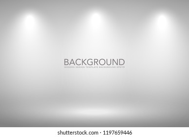 Product Showcase Spotlight Background - Crisp and Clear White Floor - Light Scene for Modern Clean Minimalist Design, Widescreen in High Resolution