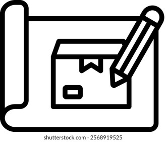 Product Sketch Vector Lineal Icon On White Background.