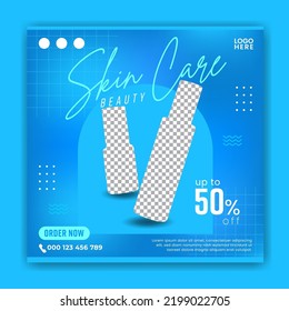 Product Skincare social media post banner design