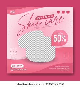 Product Skincare Social Media Post Banner Design