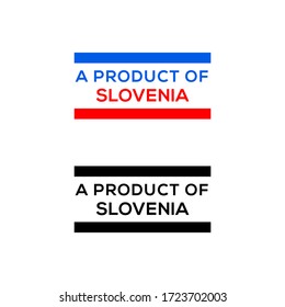 a product of Slovenia stamp or seal design vector download