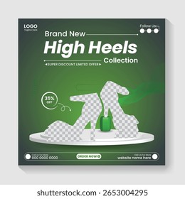 Produto design de post de mídia social, sapatos modelo de design de post de mídia social