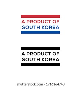 a product of South Korea stamp or seal design vector download