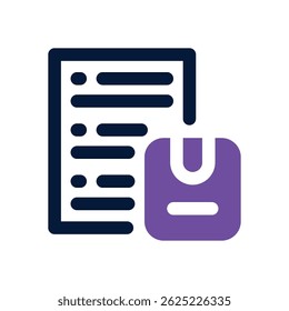 product specification duotone icon. Sleek and modern vector icon for websites, mobile apps, marketing materials, and corporate design. Fully scalable and ready to use.