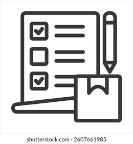 Product Specification Outline Icon Vector Illustration