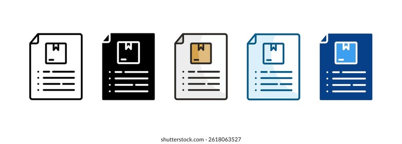 Product Specifications Icon Set Multiple Style Collection
