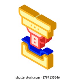 product stamping isometric icon vector. product stamping sign. isolated symbol illustration