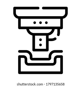 Produktstempel-Symbol-Vektorgrafik. Produktstempelzeichen. isoliertes Kontursymbol