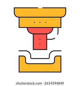 product stamping line icon vector. product stamping sign. isolated symbol illustration