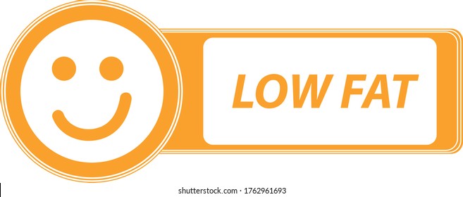 Product sticker. Low fat product