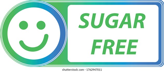 Product sticker. Product without sugar