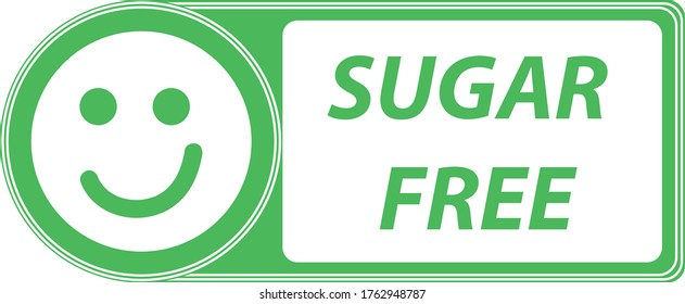 Product sticker. Product without sugar