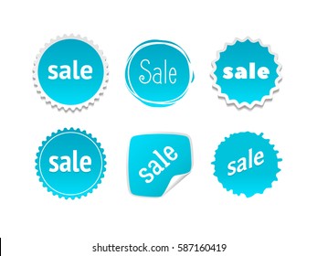 Product stickers set with sale offer. Color splash label, tag, badge, icon & text. The best prise vector banner for web store. Promotional corner located element. Accent promotion flyer, frame design