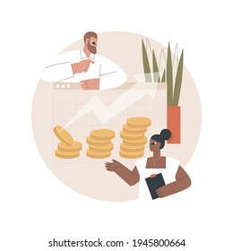 Product strategy abstract concept vector illustration. Product promotional plan, marketing strategy, sale growth, business solution, service website design, UI element, menu bar abstract metaphor.