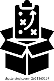 Produktstrategie Symbol Glyphe Vektorgrafik