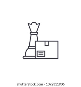 Product strategy linear icon concept. Product strategy line vector sign, symbol, illustration.