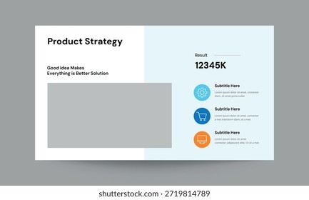 Diseño de presentación de diapositivas de estrategia de Producto