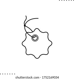 product tag vector icon in outlines