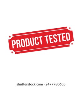 product tested Rubber stamp design. VECTOR ILLUSTRATION.
