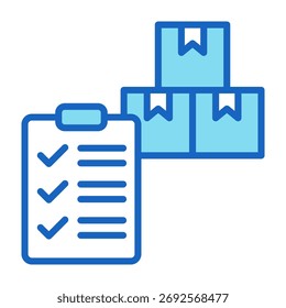 Product Testing Icon Blue Color Style Vector Illustration