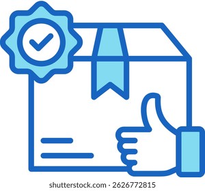 Product Testing Icon Blue Vector Illustration