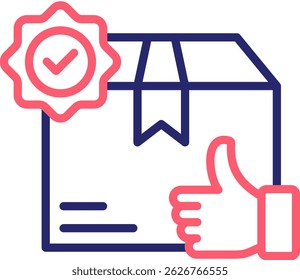 Ilustração do vetor de cor do ícone de teste do produto