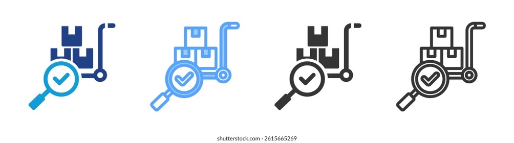 Product Testing icon set multiple style collection