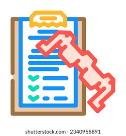 product testing mechanical engineer color icon vector. product testing mechanical engineer sign. isolated symbol illustration