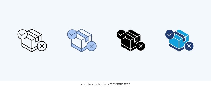 Vector de Ilustración de Iconos Múltiples de Prueba de Producto