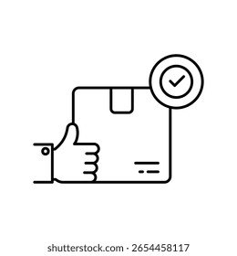 Product testing  Vector outline illustration style icon. EPS 10 file