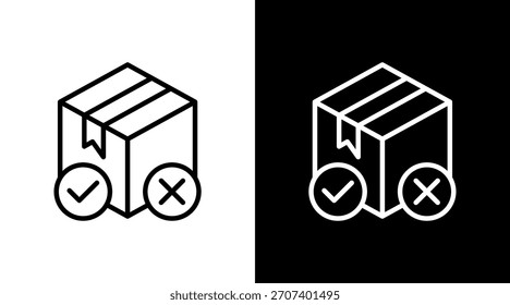 Diseño de conjunto de iconos blancos de prueba de Producto