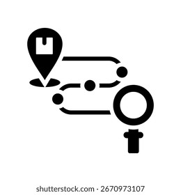 Product Tracking Icon Glyph Vector Illustration