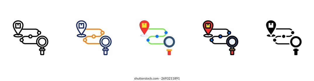 Icono de seguimiento de Producto Ilustración vectorial de estilo múltiple