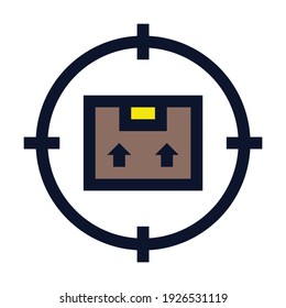 Seguimiento de productos. Icono de color del vector simple.
