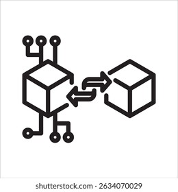 Product Transfer Learning simple line icon