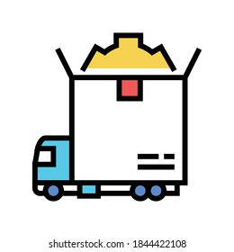 product transportation cargo color icon vector. product transportation cargo sign. isolated symbol illustration