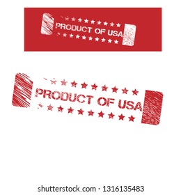 product of usa stamp